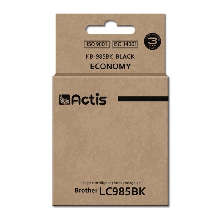 Actis KB-985Bk Cartuccia inchiostro (ricambio per Brother LC985BK, Standard, 28 5 ml, nero)