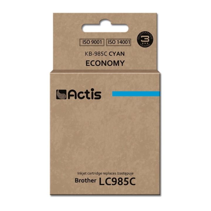 Actis KB-985C Inchiostro (ricambio per Brother LC985C, Standard, 19 5 ml, ciano)