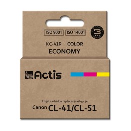 Actis KC-41R Inchiostro (ricambio per Canon CL-41/CL-51, Standard, 18 ml, colore: ciano magenta giallo)