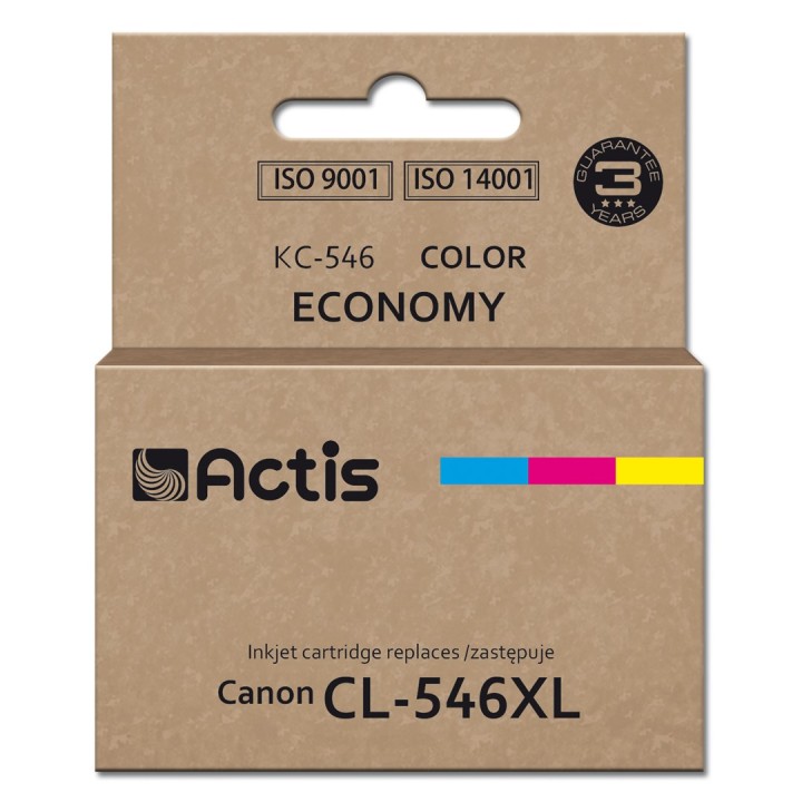 Actis KC-546 Inchiostro (ricambio Canon CL-546XL, Supreme, 15 ml, 180 pagine, magenta ciano giallo)