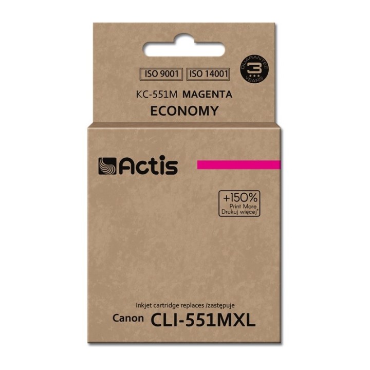 Actis KC-551M Inchiostro (sostituzione Canon CLI-551M, Standard, 12 ml, magenta)