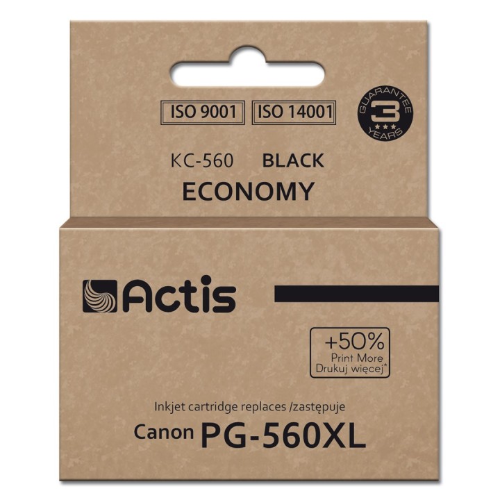 Actis KC-560 Inchiostro (sostituzione per Canon PG-560XL, Supreme, 22 ml, nero). Stampa il 50% in più rispetto a OEM.