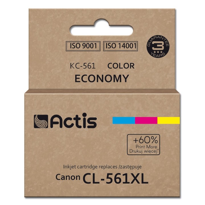 Actis KC-561 Inchiostro (sostituzione per Canon CL-561XL, Supreme, 18 ml, ciano magenta giallo). Stampa il 60% in più rispetto a