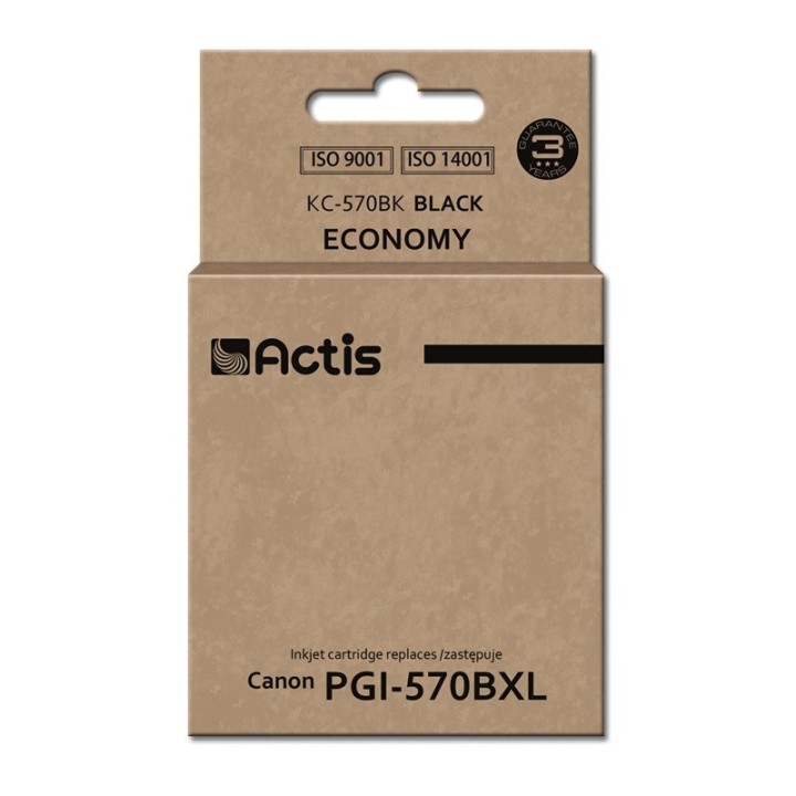 Actis KC-570BK Inchiostro (sostituzione Canon PGI-570BK, Standard, 22 ml, nero)