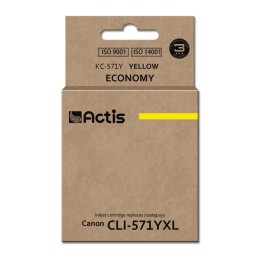 Actis KC-571Y Inchiostro (sostituzione Canon CLI-571Y, Standard, 12 ml, giallo)
