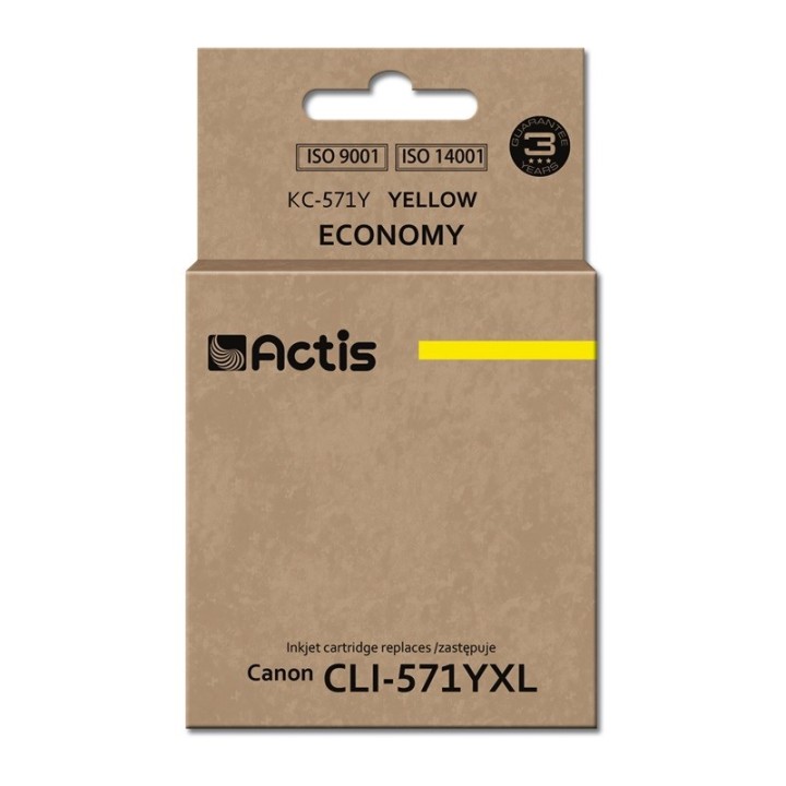 Actis KC-571Y Inchiostro (sostituzione Canon CLI-571Y, Standard, 12 ml, giallo)