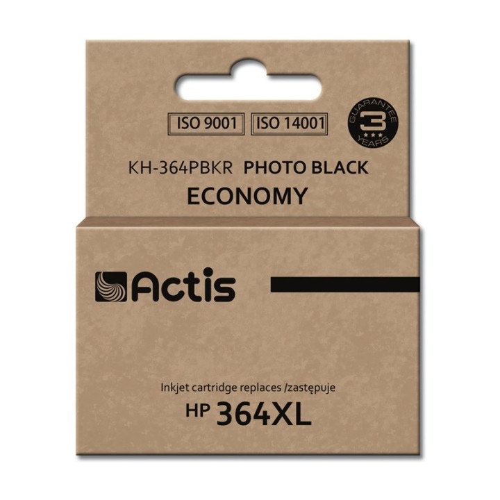 Actis KH-364PBKR Cartuccia di inchiostro (compatibile con HP 364XL CB322EE, Standard, 12 ml, nero foto)