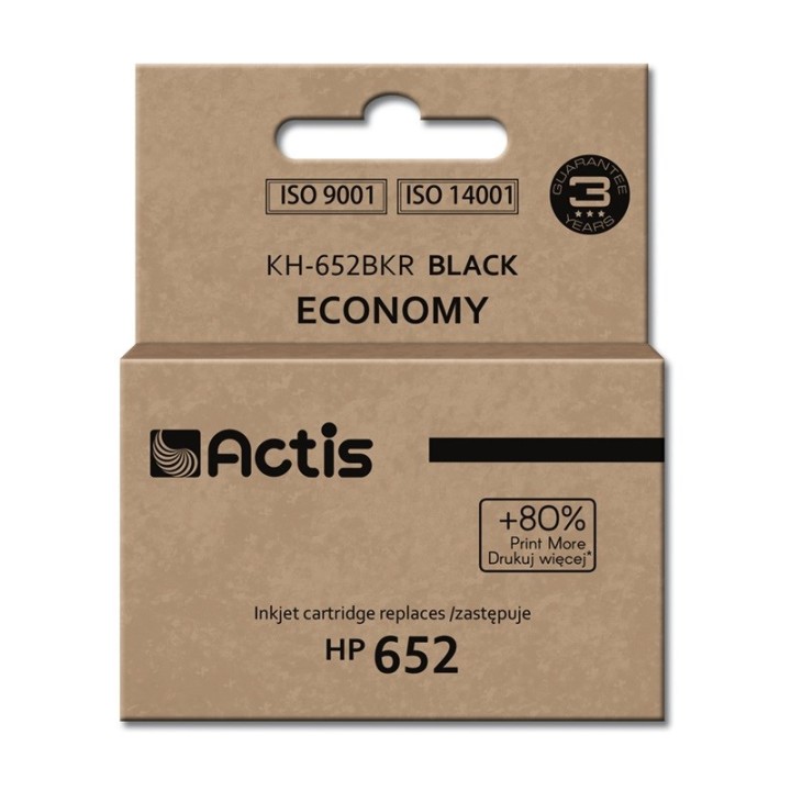 Actis KH-652BKR Inchiostro (sostituzione HP 652 F6V25AE, Standard, 15 ml, 650 pagine nero)