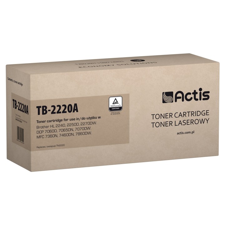 Actis TB-2220A Toner (ricambio per Brother TN2220, Standard, 2600 pagine, nero)