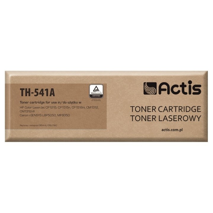 Actis TH-541A Toner (sostituzione per HP 125A CB541A Canon CRG-716C, Standard, 1500 pagine, ciano)