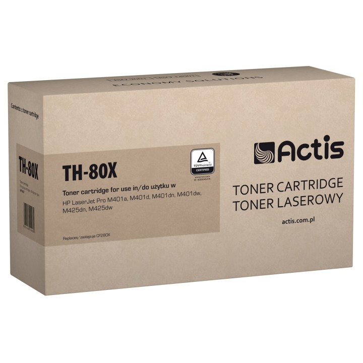 Actis TH-80X Toner (sostituzione HP 80X CF280X, Standard, 6900 pagine, nero)
