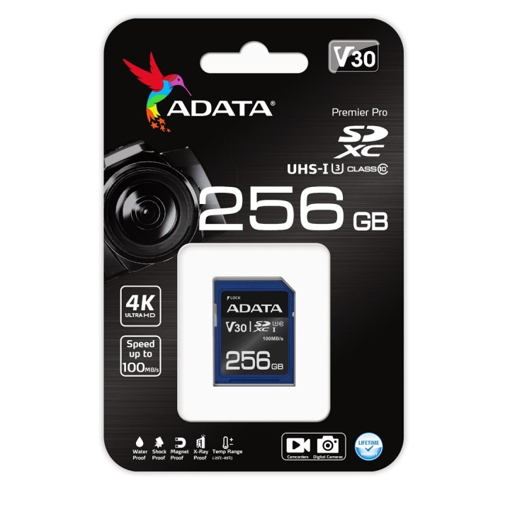 ADATA ASDX256GUI3V30S-R scheda di memoria 256 GB SDXC UHS-I Classe 10