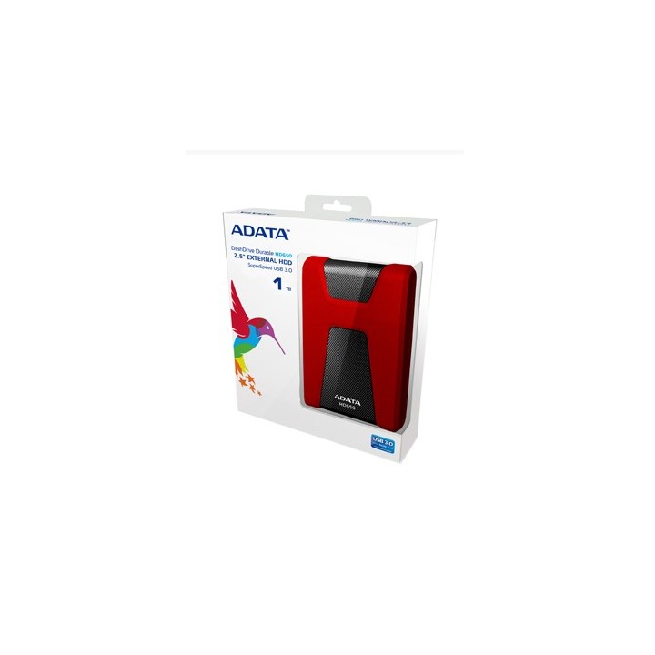 ADATA DashDrive Durable HD650 hard disk esterno 1000 GB rosso