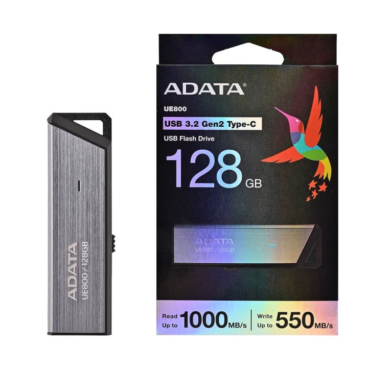 ADATA UE800 USB chiavetta USB 128 GB USB Type-C 3.2 Gen 2 (3.1 Gen 2) Silver