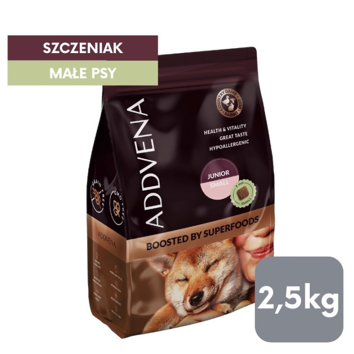 ADDVENA Boosted by superfoods Junior Small Manzo - cibo secco per cani - 2 5kg