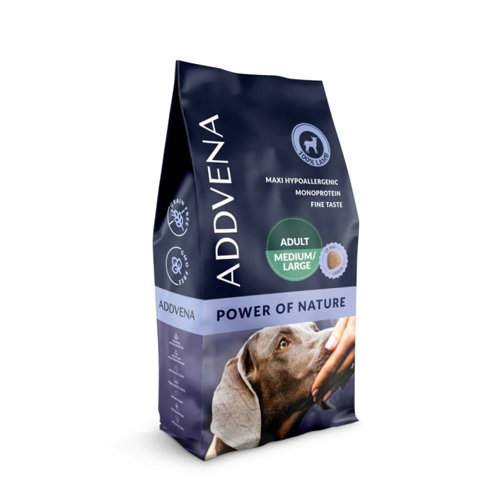 ADDVENA Power of Nature Adult Medium/Large Agnello - cibo secco per cani - 10kg