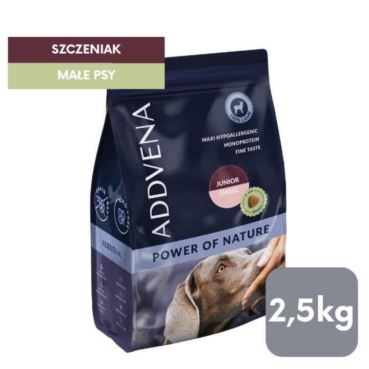 ADDVENA Power of Nature Junior Small Agnello - cibo secco per cani - 2 5kg