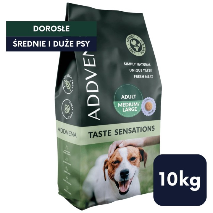 ADDVENA Taste Sensations Adult Medium/Large Tacchino - cibo secco per cani - 10kg