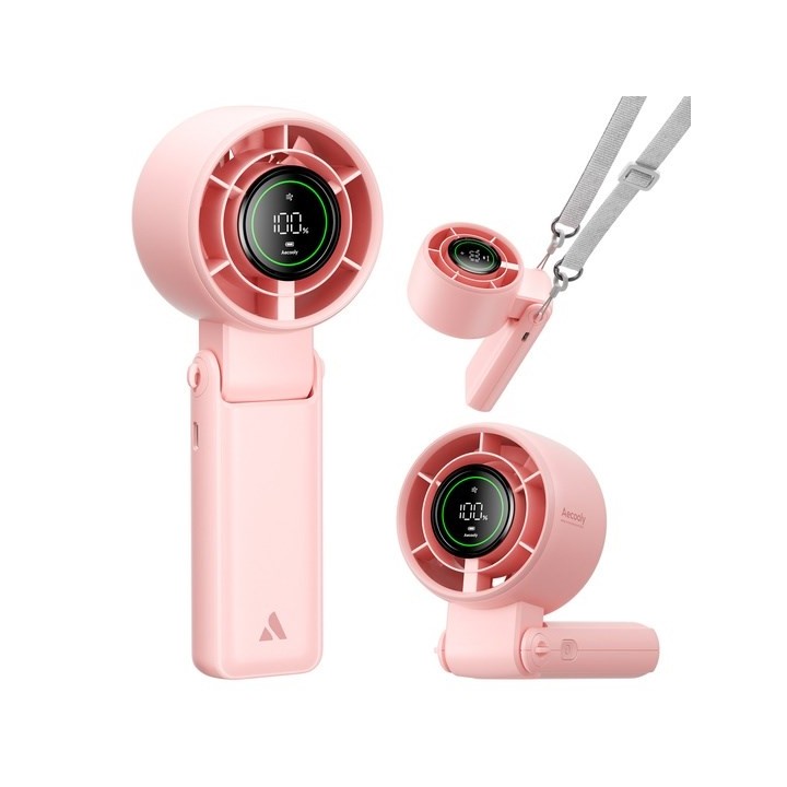 AECOOLY Halo 02 – Ventilatore portatile rosa