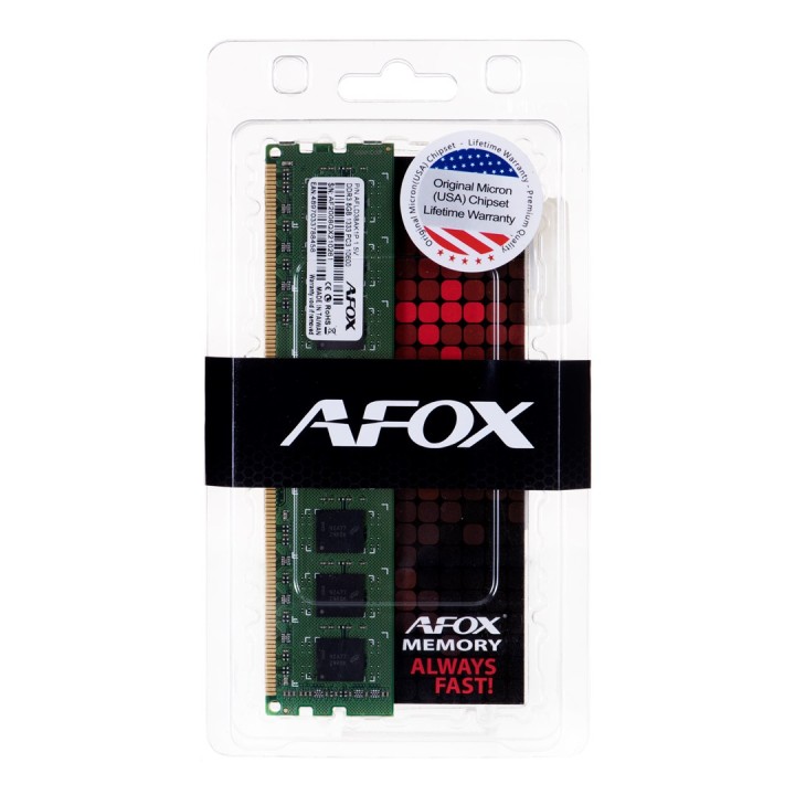 AFOX DDR3 8G 1333 UDIMM modulo di memoria 8 GB 1333 MHz