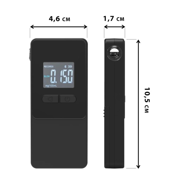 AlcoAlert Smart Etilometro electrochimico nero