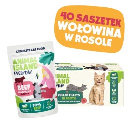 ANIMAL ISLAND Manzo in brodo - cibo umido per gatti - 40x85g