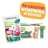 ANIMAL ISLAND Manzo in brodo - cibo umido per gatti - 40x85g