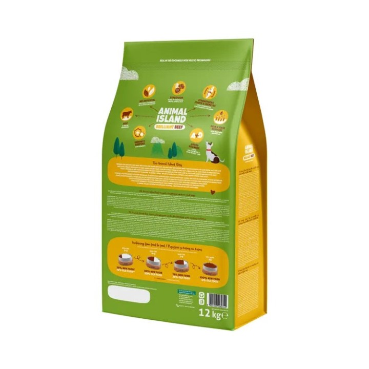 ANIMAL ISLAND Brilliant manzo - cibo secco per cani - 12kg