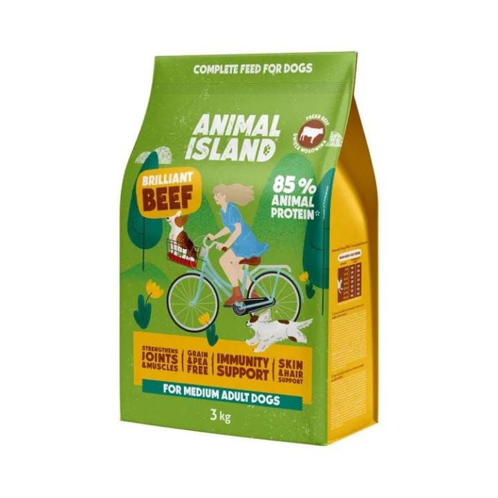 ANIMAL ISLAND Brilliant manzo - cibo secco per cani - 3kg