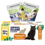 ANIMAL ISLAND Everyday Filetti in brodo Tacchino con tonno e Vitello con coniglio Box - cibo umido per gatti - 40x85g