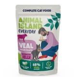 ANIMAL ISLAND Everyday Gelatina Vitello - cibo umido per gatti - 12 x 85g