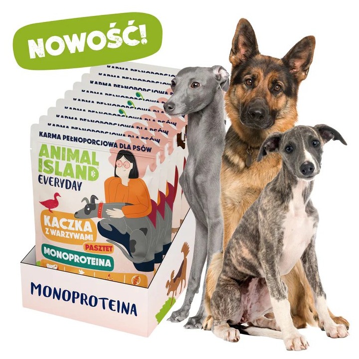 ANIMAL ISLAND Everyday Monoprotein Vitello Anatra Tacchino - cibo umido per cani - 9x300g