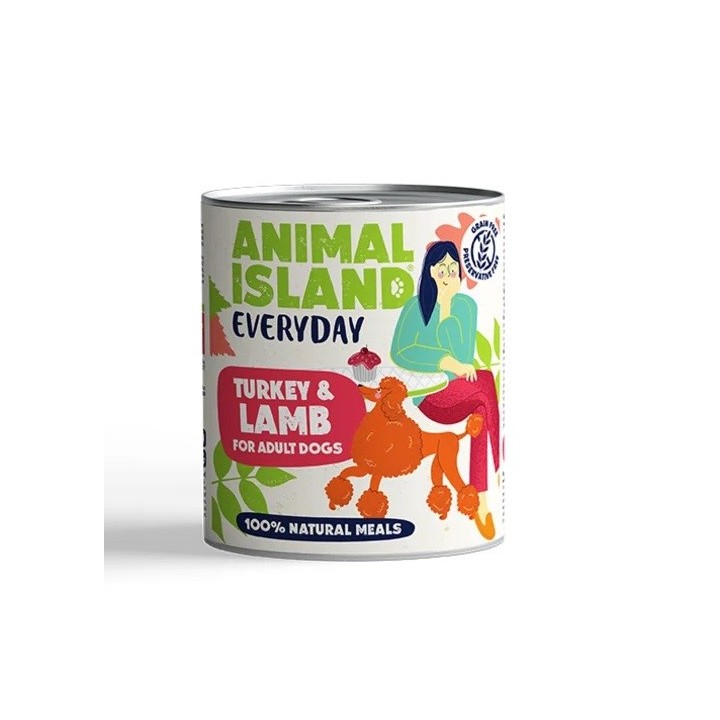 ANIMAL ISLAND Everyday Tacchino e agnello - cibo umido per cani - 800g