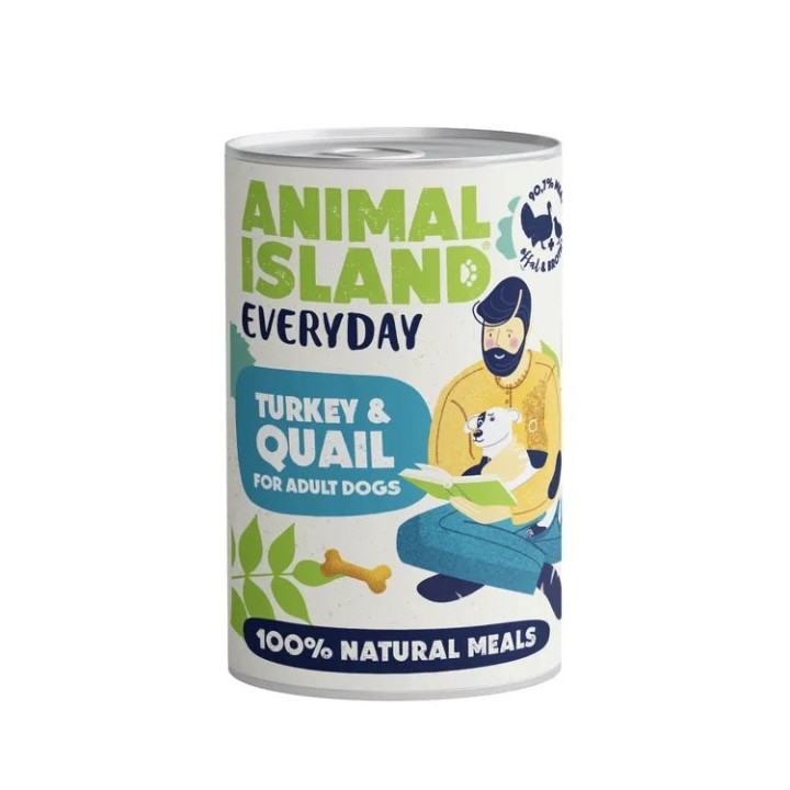 ANIMAL ISLAND Everyday Tacchino e quaglia - cibo umido per cani - 400g