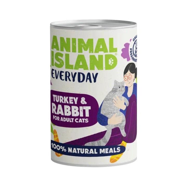 ANIMAL ISLAND Everyday Tacchino e coniglio - cibo umido per gatti - 400g