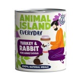 ANIMAL ISLAND Everyday Tacchino e coniglio - cibo umido per cani - 800g