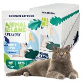 ANIMAL ISLAND Everyday Filetti di pesce bianco in brodo - cibo umido per gatti - 12 x 85g