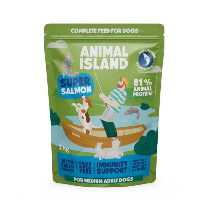 ANIMAL ISLAND Salmone - cibo secco per cani - 1kg