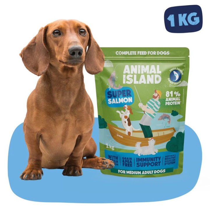 ANIMAL ISLAND Salmone - cibo secco per cani - 1kg