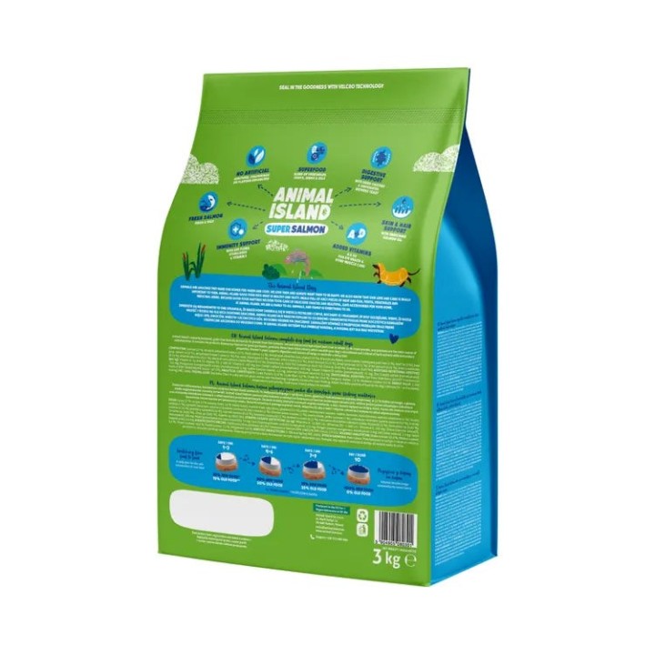 ANIMAL ISLAND Super salmone - cibo secco per cani - 3kg