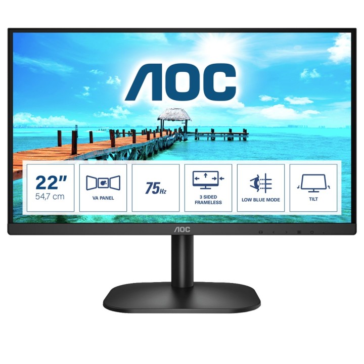 AOC B2 22B2H/EU LED monitor 54.6 cm (21.5 ) 1920 x 1080 pixel Full HD nero