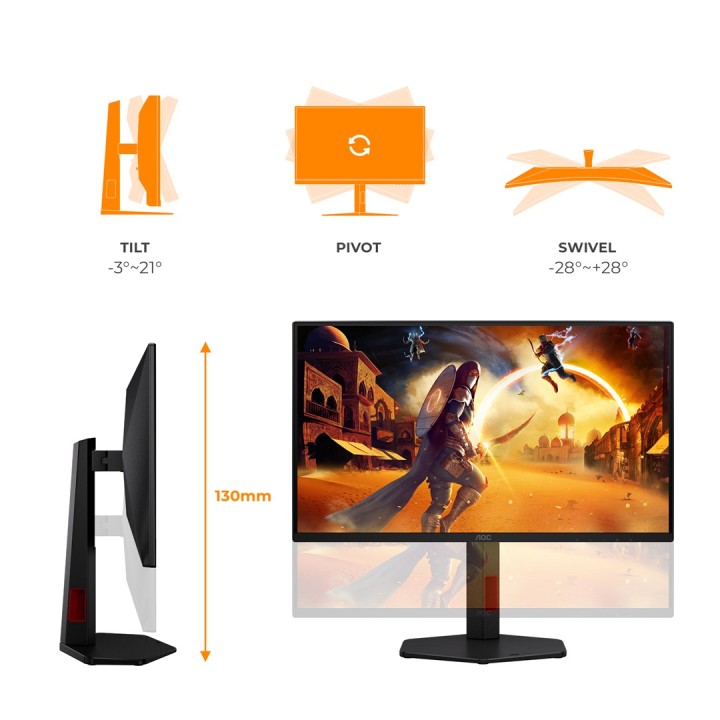 AOC G4 25G4ZR monitor per computer 62.2 cm (24.5 ) 1920 x 1080 pixel LCD nero rosso