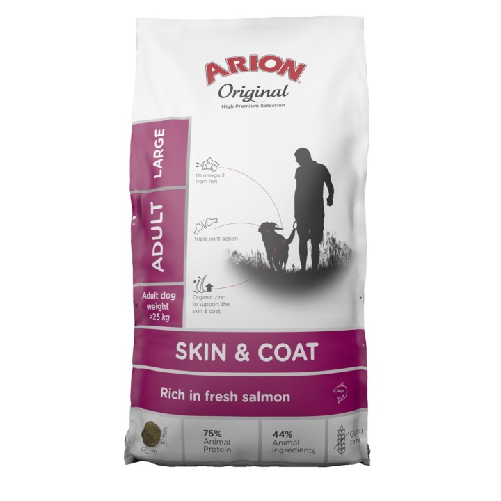 ARION Original Skin & Coat Large Salmone - cibo secco per cani - 12kg