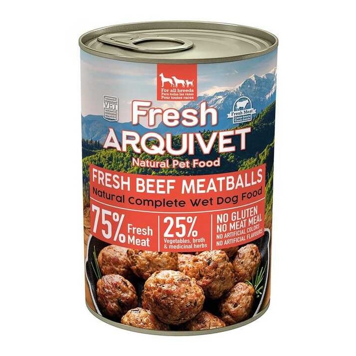 ARQUIVET Fresh Polpette di manzo in salsa - cibo umido per cani - 400g