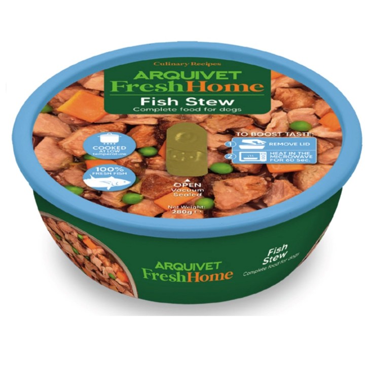 ARQUIVET Fresh Home Stufato di pesce - cibo umido per cani - 280g