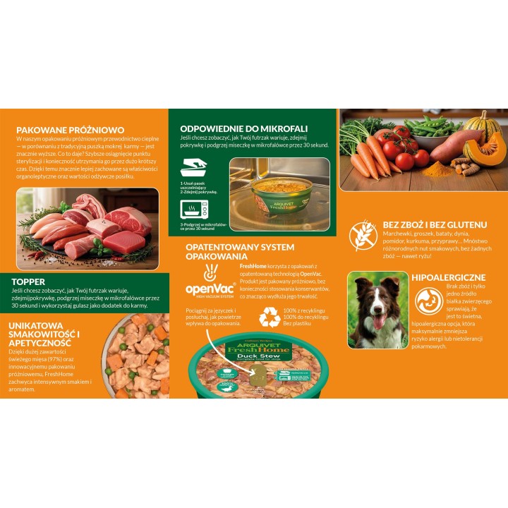 ARQUIVET Fresh Home Stufato di pesce - cibo umido per cani - 280g