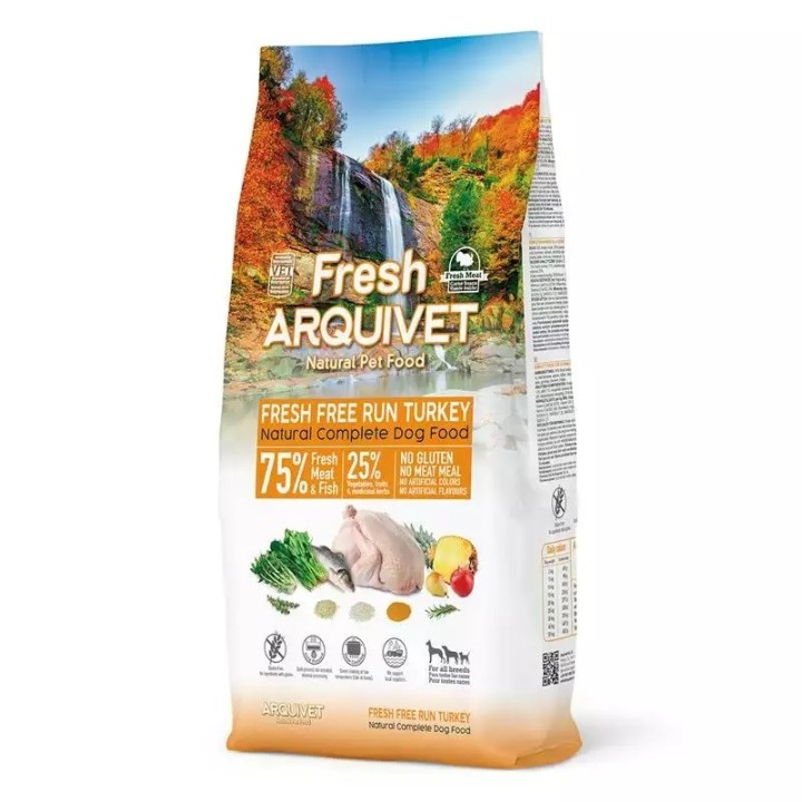 ARQUIVET Fresh Tacchino e pesce - cibo semi-umido per cani - 10kg