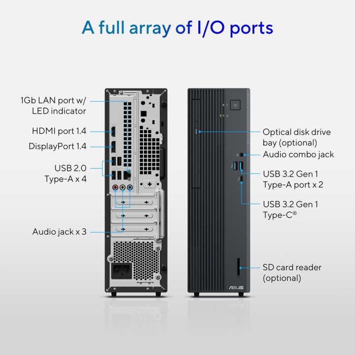 ASUS ExpertCenter P500 SFF P500SV-05210H009X Intel Core 5 210H 16 GB DDR5-SDRAM 512 GB SSD Windows 11 Pro PC grigio