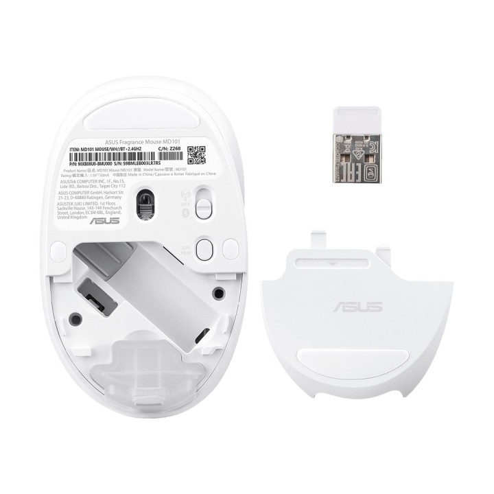 ASUS Mouse Fragranza MD101 Home Ambidestro RF Wireless + Bluetooth Ottico 2400 DPI