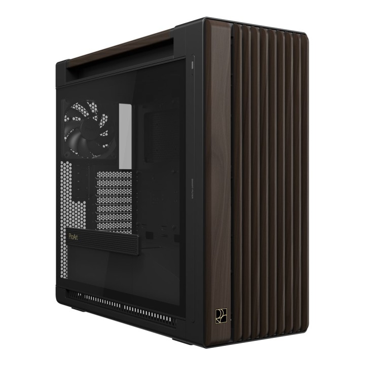 ASUS ProArt PA602 Edizione Legno Moderno Nero - Pannello in Vetro Temperato Midi Tower Legno Nero